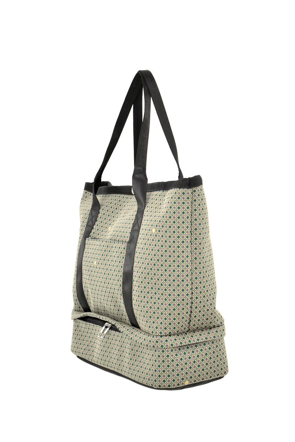 【26SS】 JACQUARD TOTE BAG / ジャカード総柄 ビッグサイズ トートバッグ (グリーン)