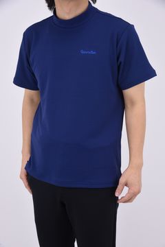 【25SS】 MENS MOCK NECK / シリコンロゴ リラックスフィット モックネックTシャツ (ネイビー)