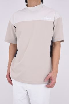 【26SS】 WIDE SHORT SLEEVE MOCKNECK / モックネックTシャツ (ベージュ)