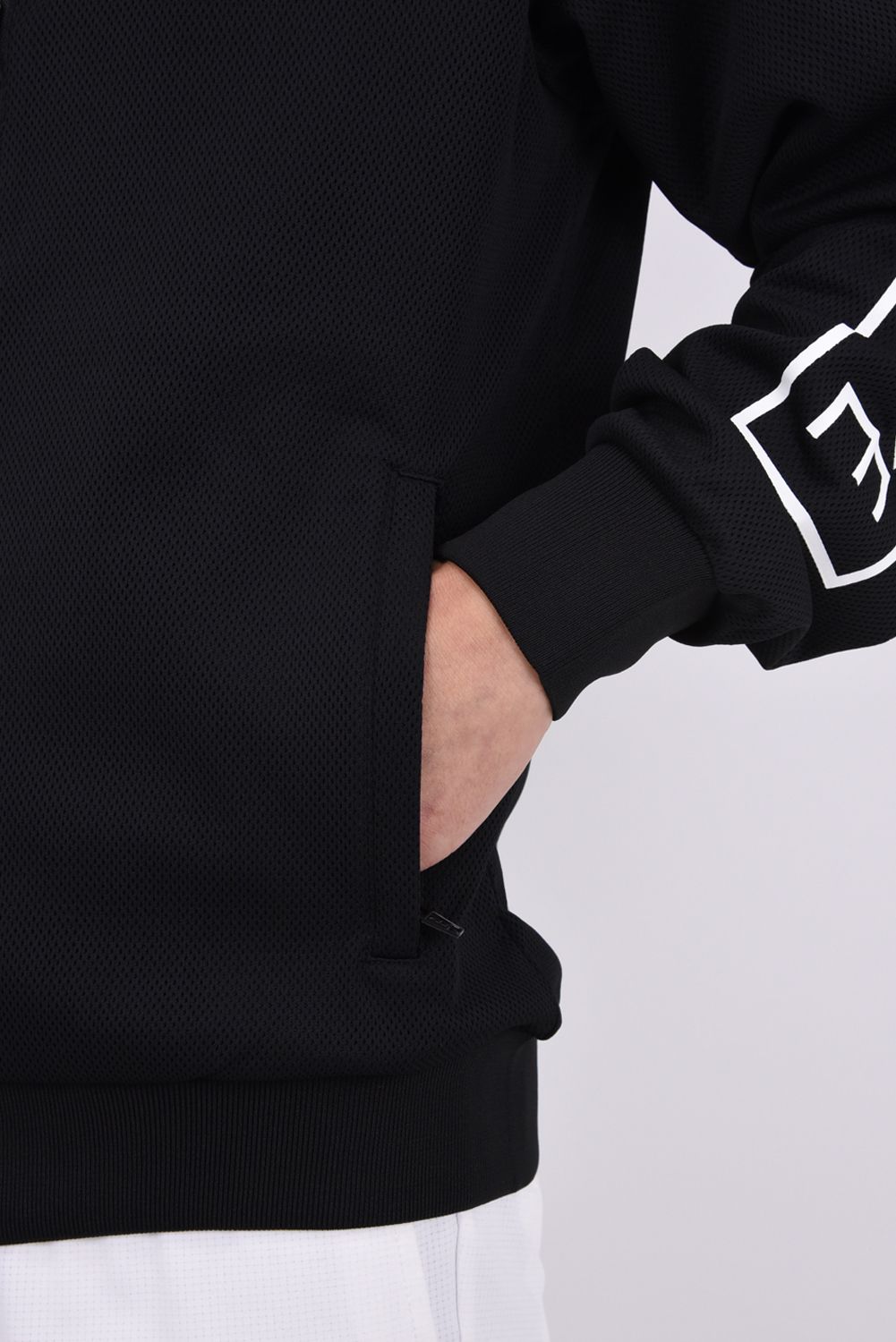 【26AW】 OH SB PARKA / サイドボックスロゴ バックプリント ジップアップパーカー (ブラック)