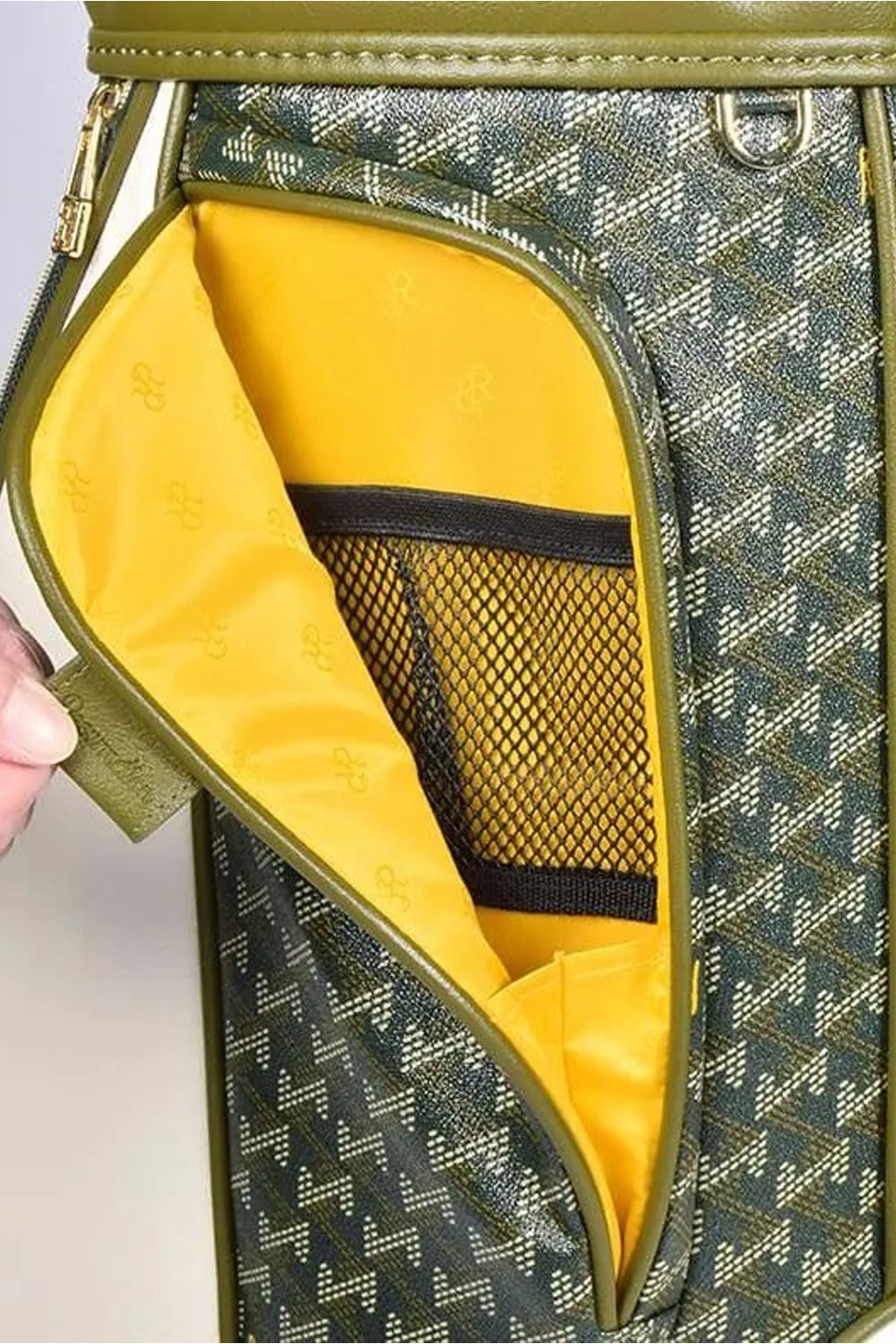 【26AW】 RALLINA (ラリーナ) / ブランドオリジナルテキスタイル カートタイプ キャディバッグ （モミ）