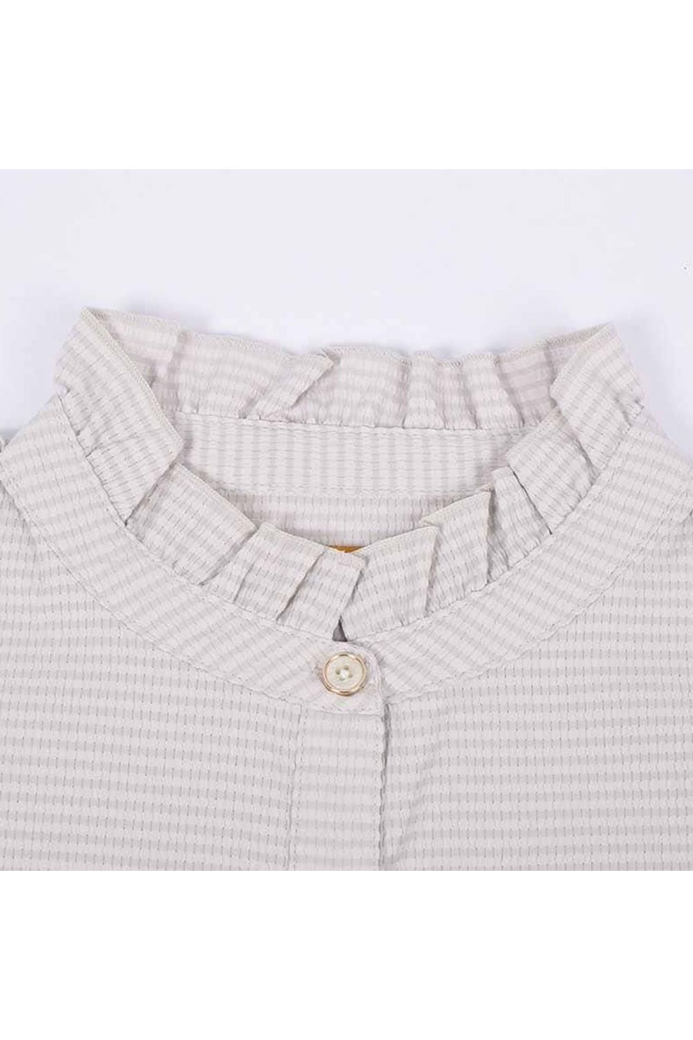 【25SS】【レディース】 WOMENS DOT AIR FRILLED BLOUSE / ドットエアー フリルブラウス (ベージュ)*