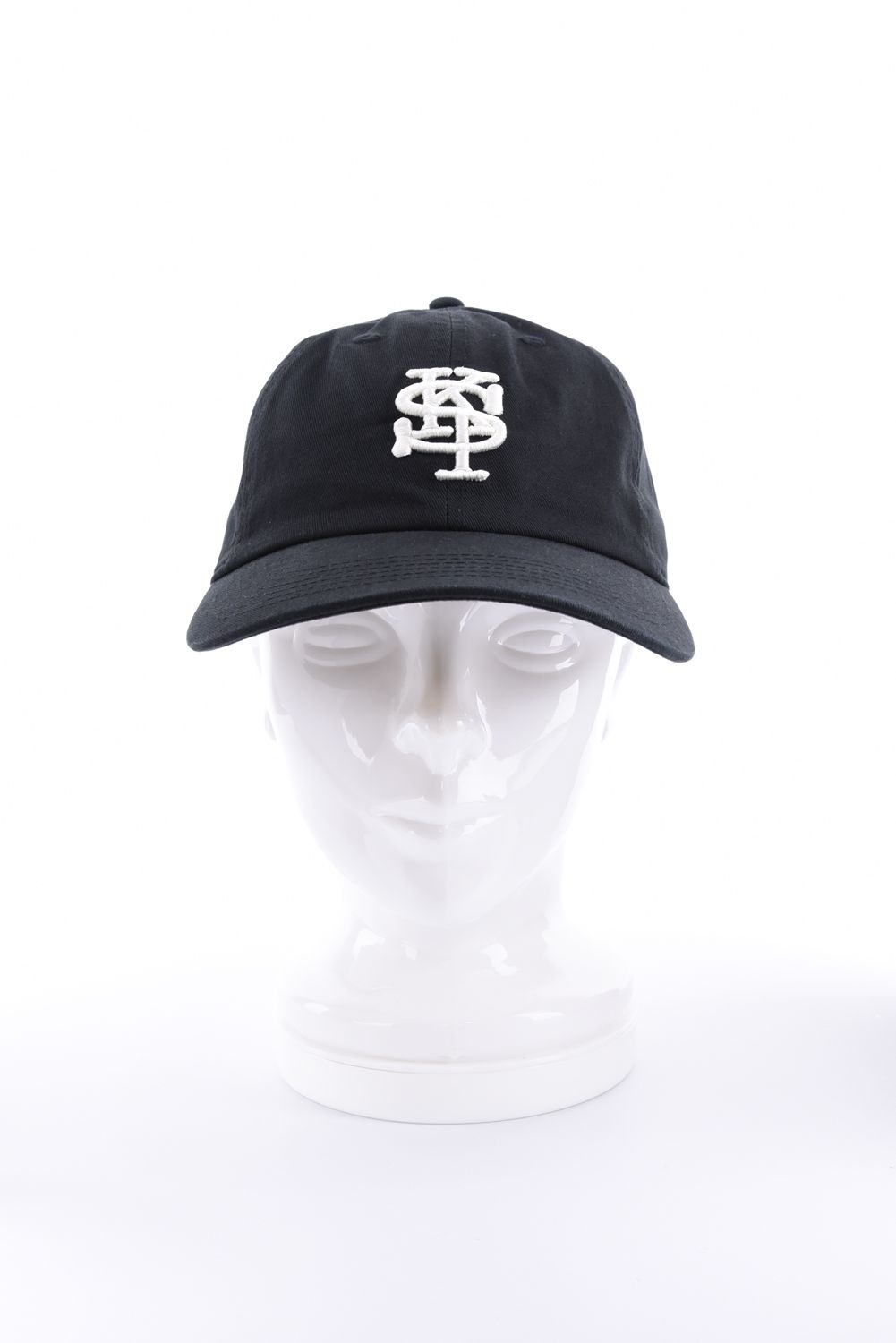 【26AW】 6 Panel Cap（SPK monogram） / 3Dロゴ刺繍 キャップ (ブラック)