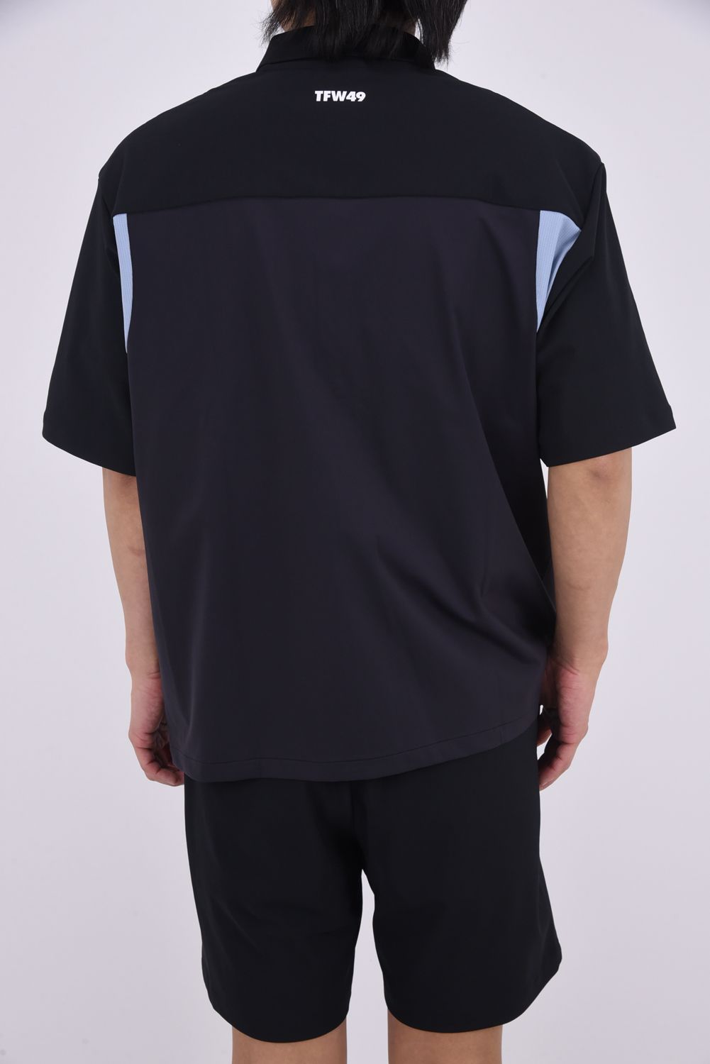 【26SS】 LUXURY SPORTY SHIRT / ドライタッチ サイドパネル スポーティシャツ (ブラック)