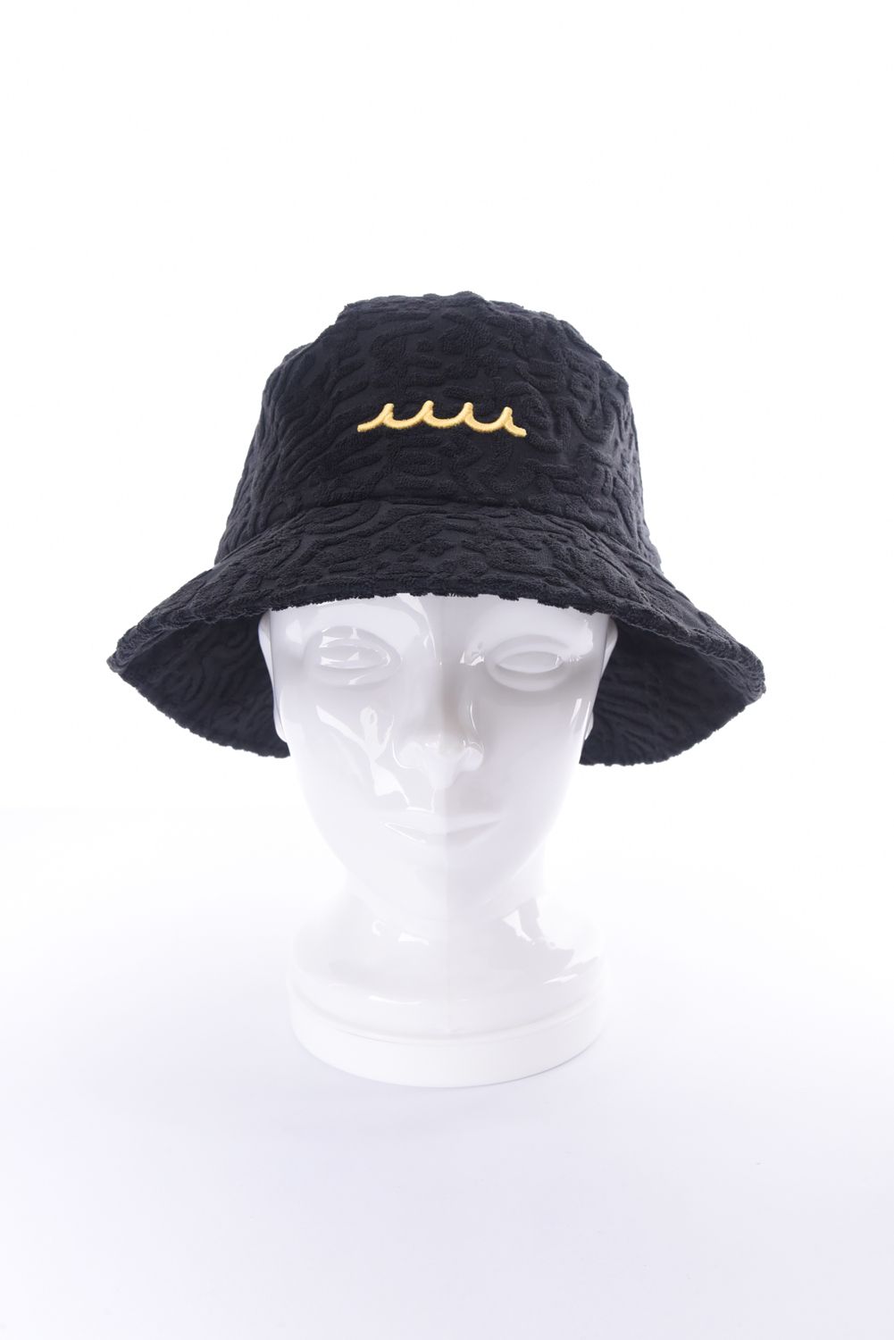 【26SS】 LINE ART PILE BUCKET HAT / パイル生地 ラインアート バケットハット (ブラック)