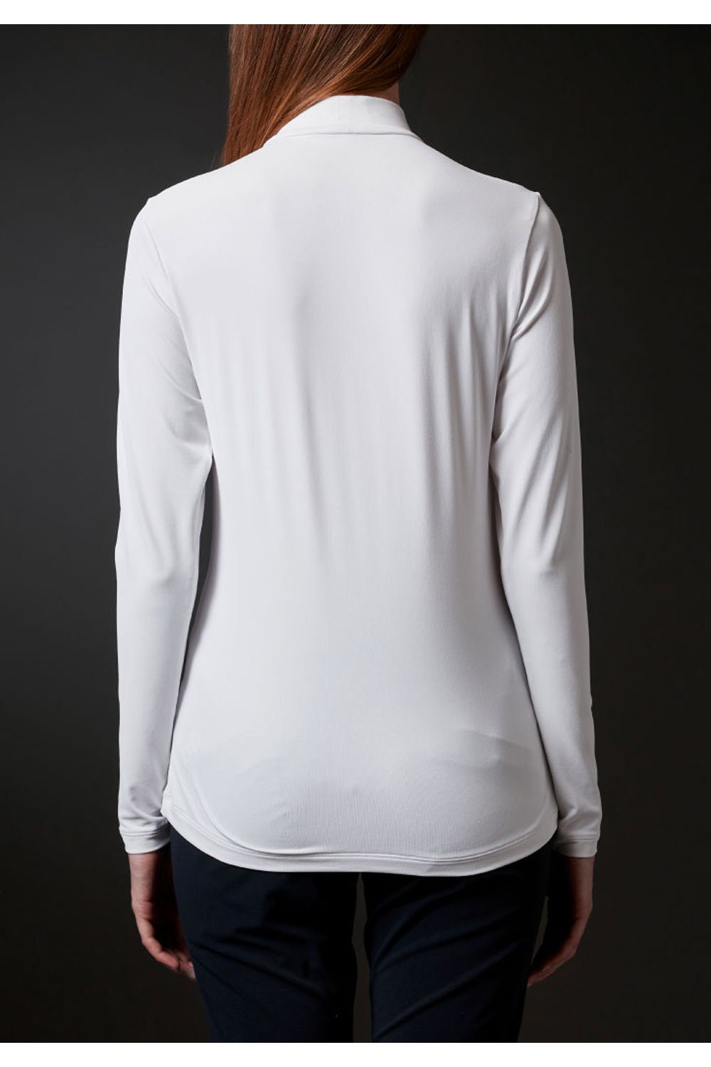 『LUXE COLLECTION』 神白モックネックシャツ(ブラカップ付) ホワイト レディース - S