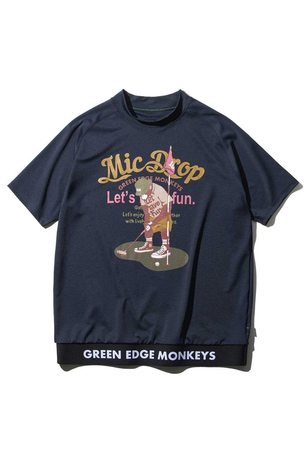 グリーンエッジモンキーズ　ゴルフ　シャツ GREEN EDGE MONKEYS - 【26SS】 RIBBED HEM MOCK NECK / モンキー