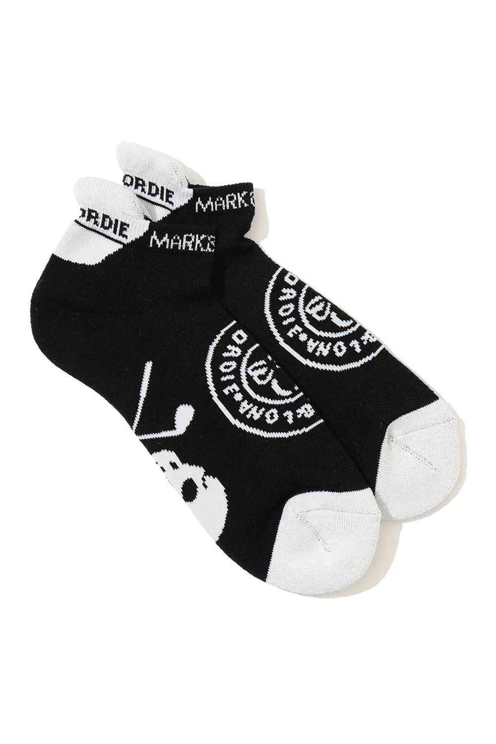 【26AW】 CIRCLE ICON SNEAKER SOCKS / ジャパンメイド サークルスカルジャカード スニーカー丈 ローソックス (ブラック)