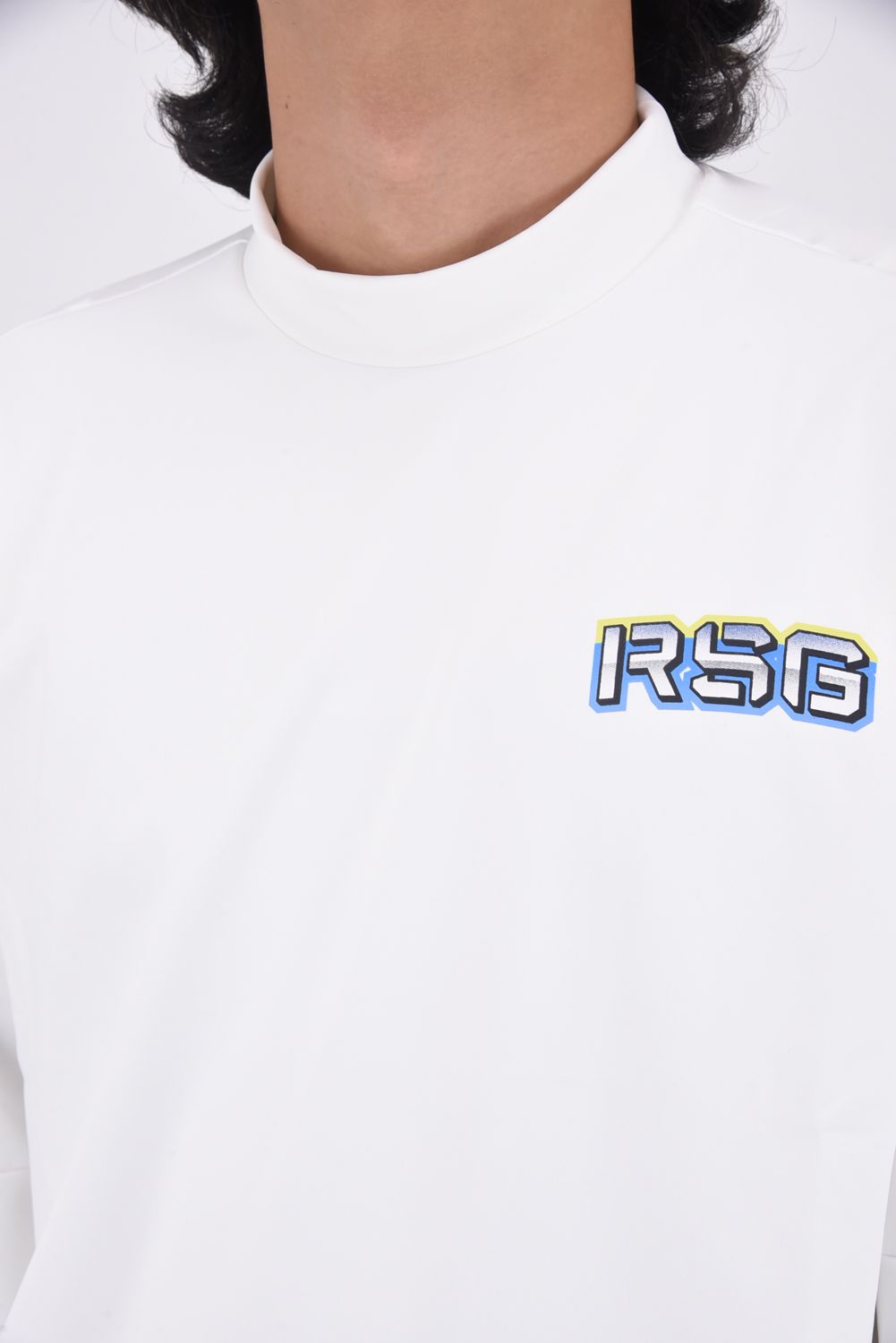 L/S MOCKNECK / BIG LUCHAグラフィックプリント ロングスリーブ モックネック (ホワイト)