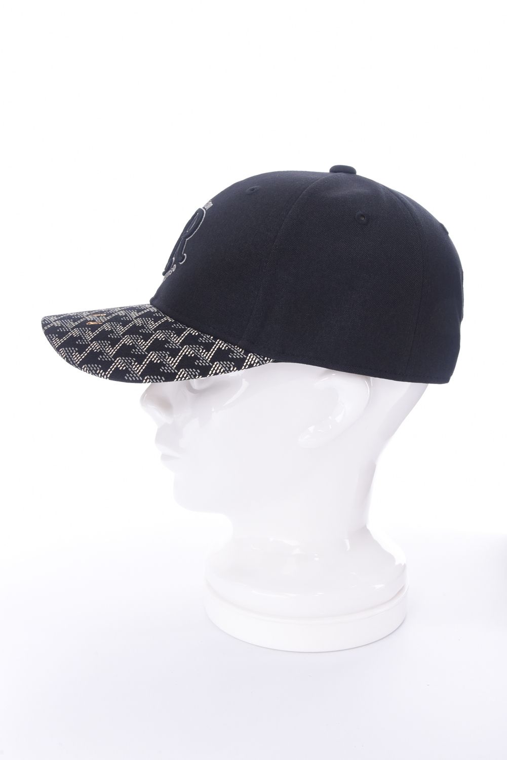 GM BRIM CAP / RRロゴ刺繍 オリジナルテキスタイル ブリムキャップ (ブラック)