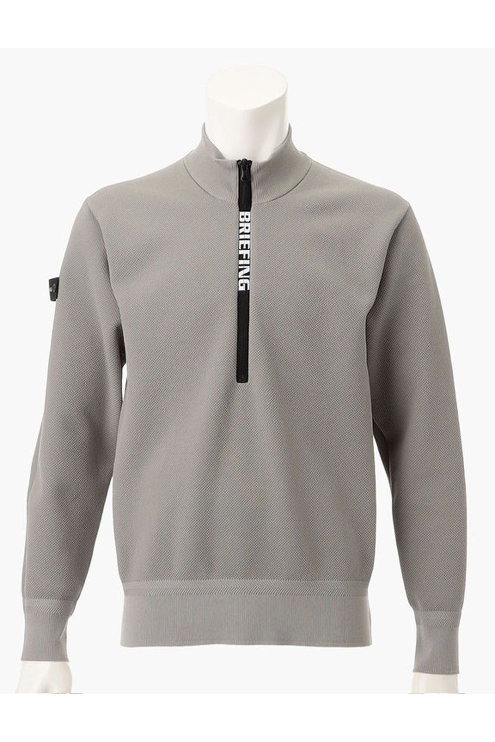【25AW】 MEN'S WR KNIT HALFZIP TOP / 超撥水糸 鹿の子編み ハーフジップニット (グレー)