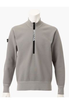 【25AW】 MEN'S WR KNIT HALFZIP TOP / 超撥水糸 鹿の子編み ハーフジップニット (グレー)
