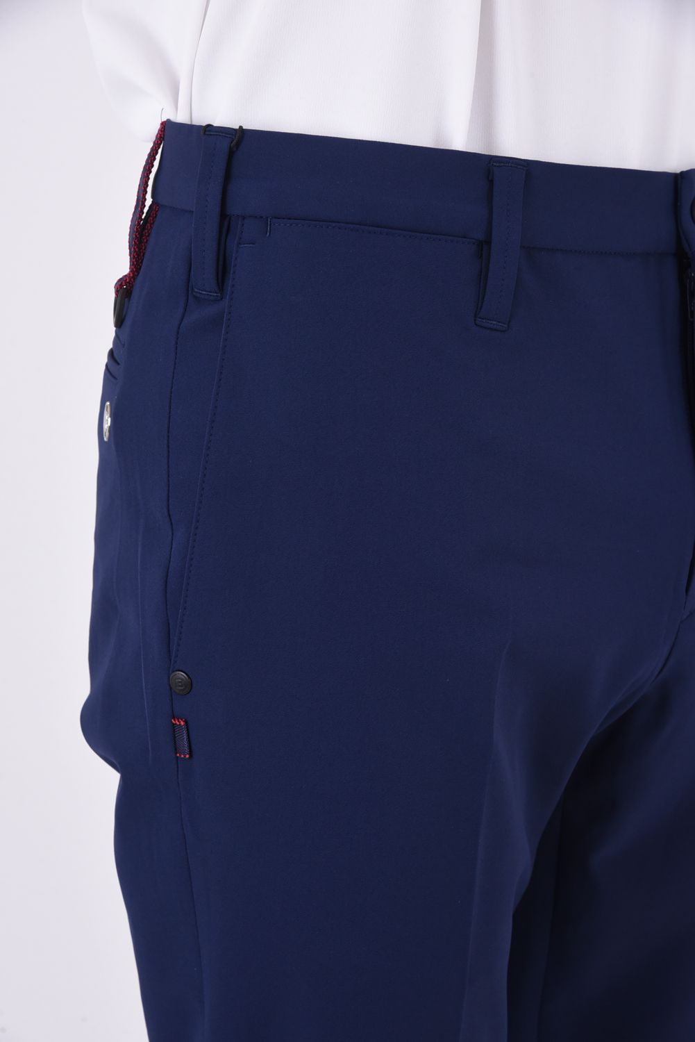 MENS SUMMER BASIC PANTS / ベーシック フルレングス ストレッチ サマー パンツ (ネイビー)