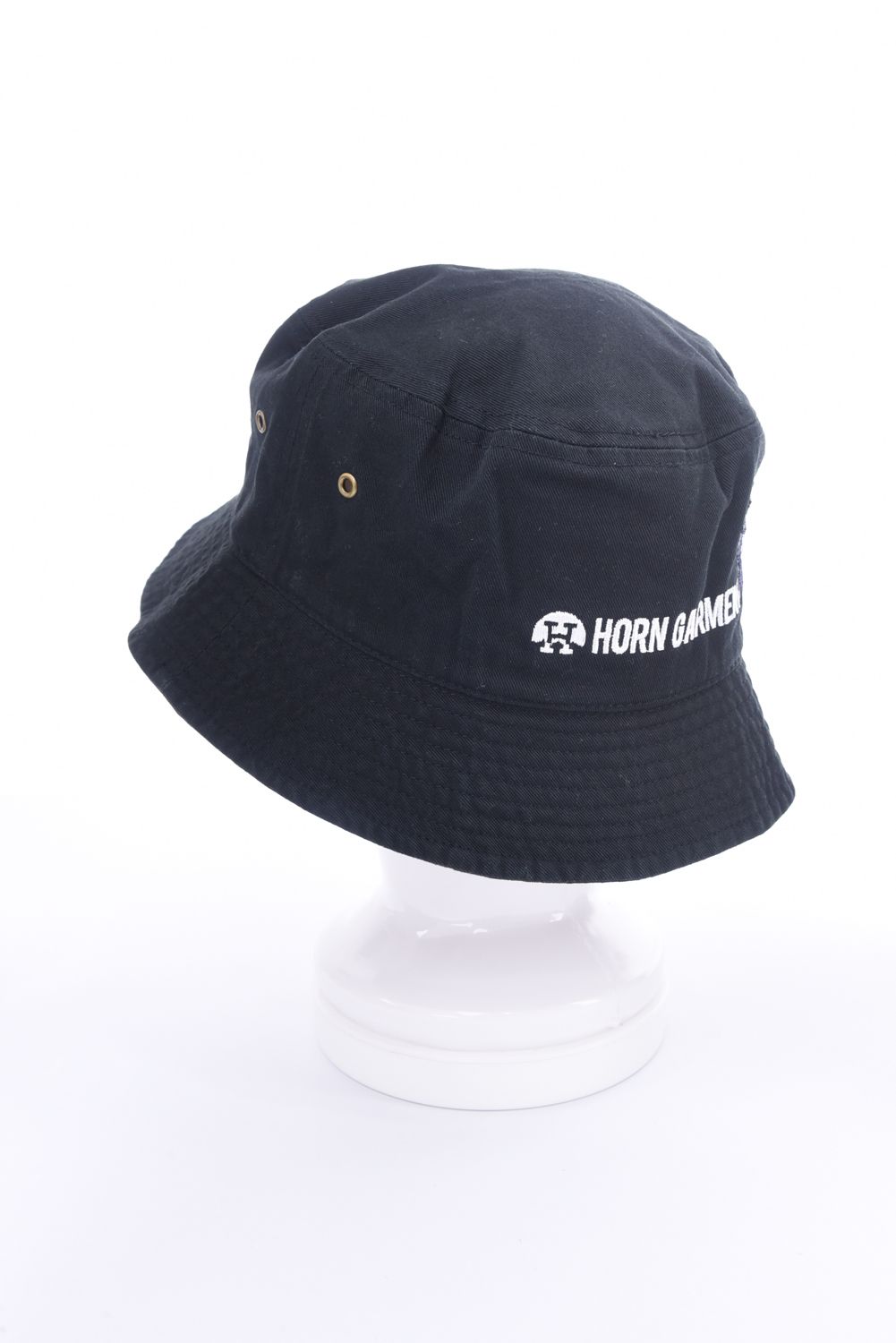 【25SS】 WAVE'N SUN BUCKET HAT / パイル風ロゴ刺繍 バケットハット (ブラック)