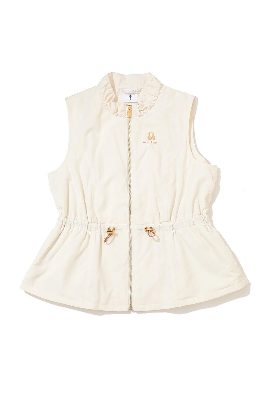【2025AW】【レディース】 FLUID CONTOUR VEST / ブランクスカル ペプラムジップアップベスト (オフホワイト)