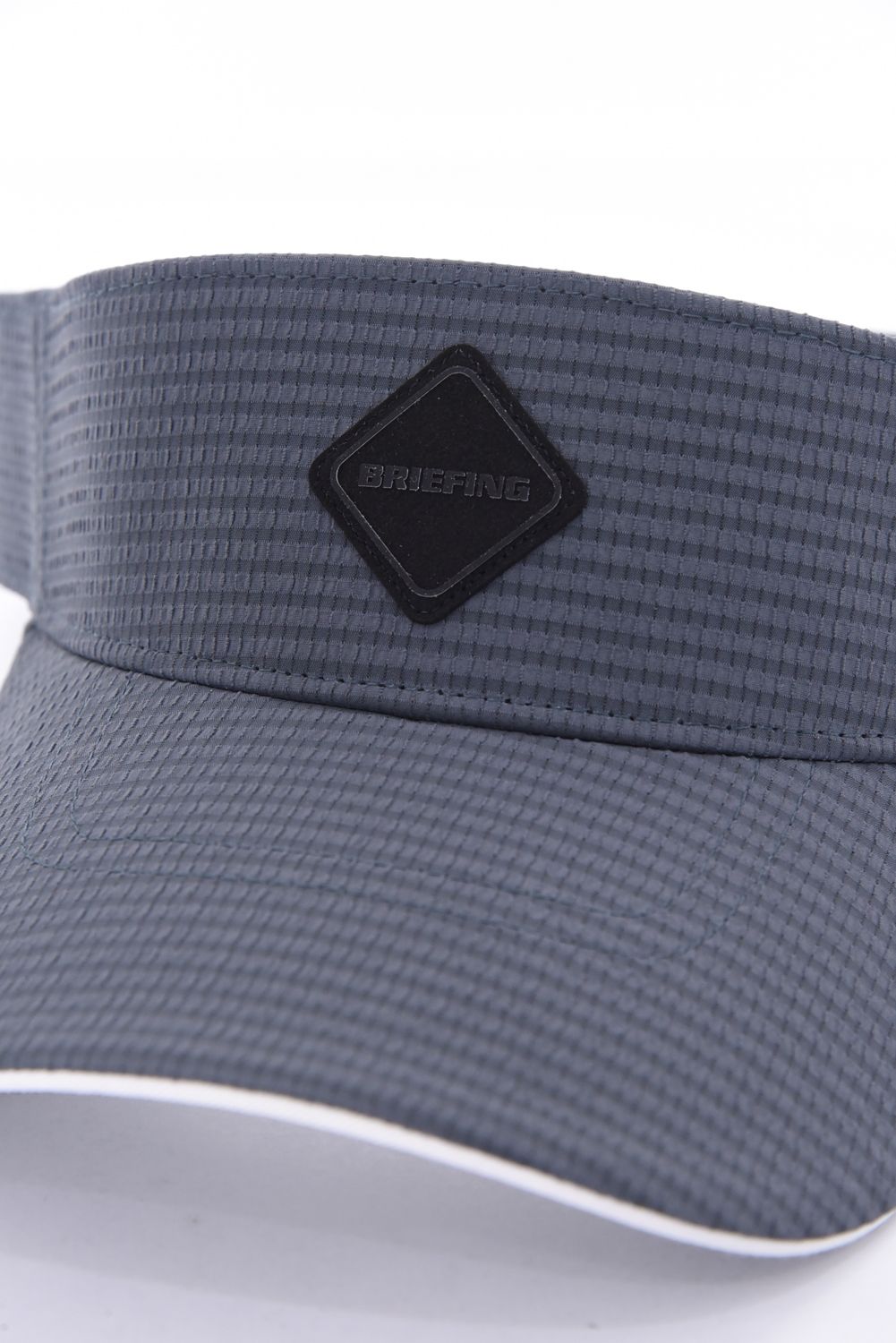 【26SS】 MEN’S SEERSUCKER VISOR / シアサッカー ダイヤモンドロゴ サンバイザー (チャコール)