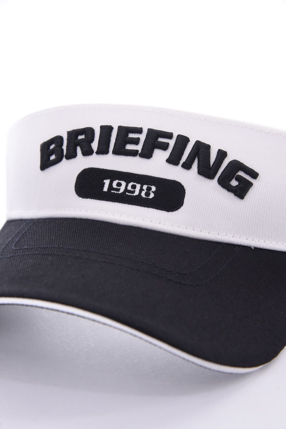 【26SS】 MEN'S COLLEGE LOGO VISOR / カレッジ風ロゴ バイカラー サンバイザー (ホワイト)