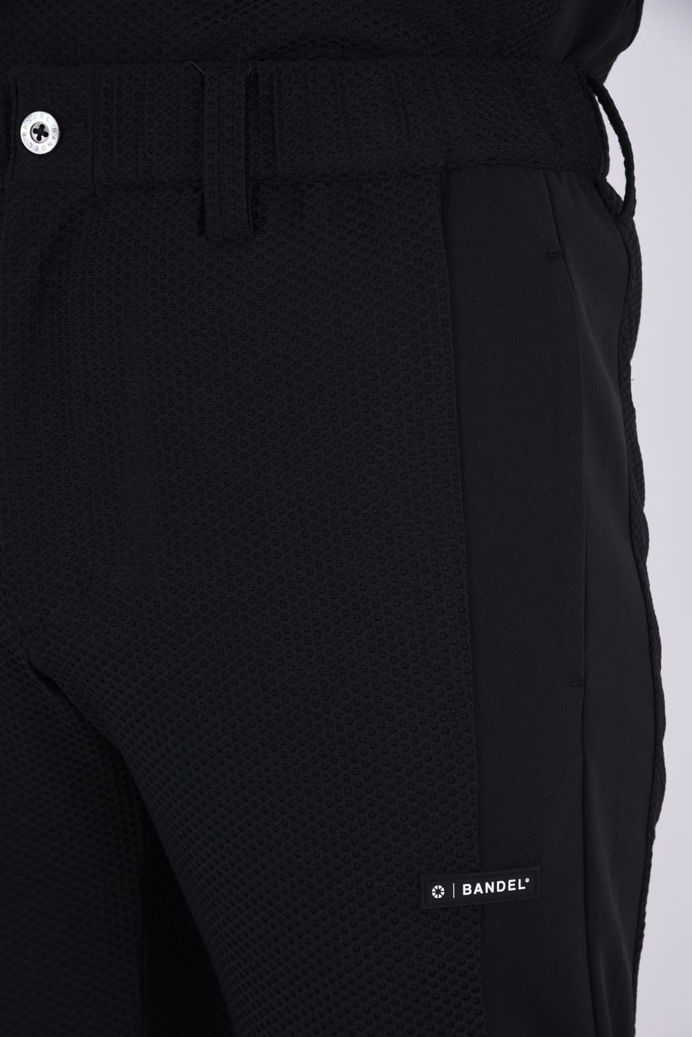 【26SS】 DRY WAFFLE SWITCH TAPERD PANTS / ドライワッフル サイド切り替え テーパードパンツ (ブラック)