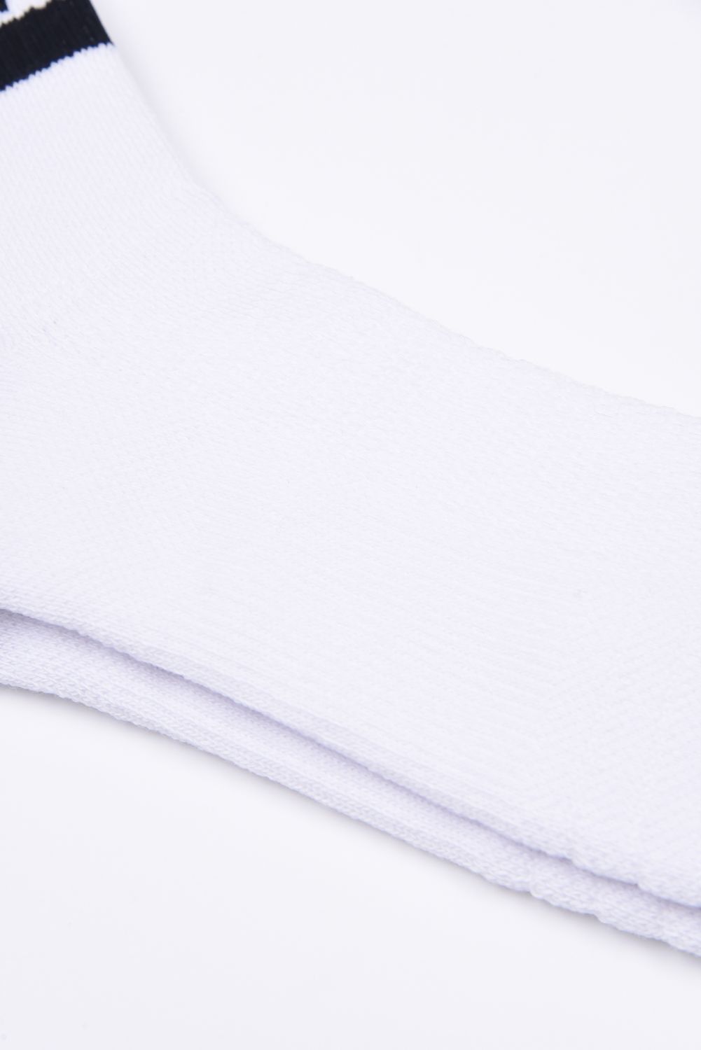 【26SS】 VT LINE MID SOCKS / ブランドロゴジャカード ライン ミドルソックス (ホワイト)
