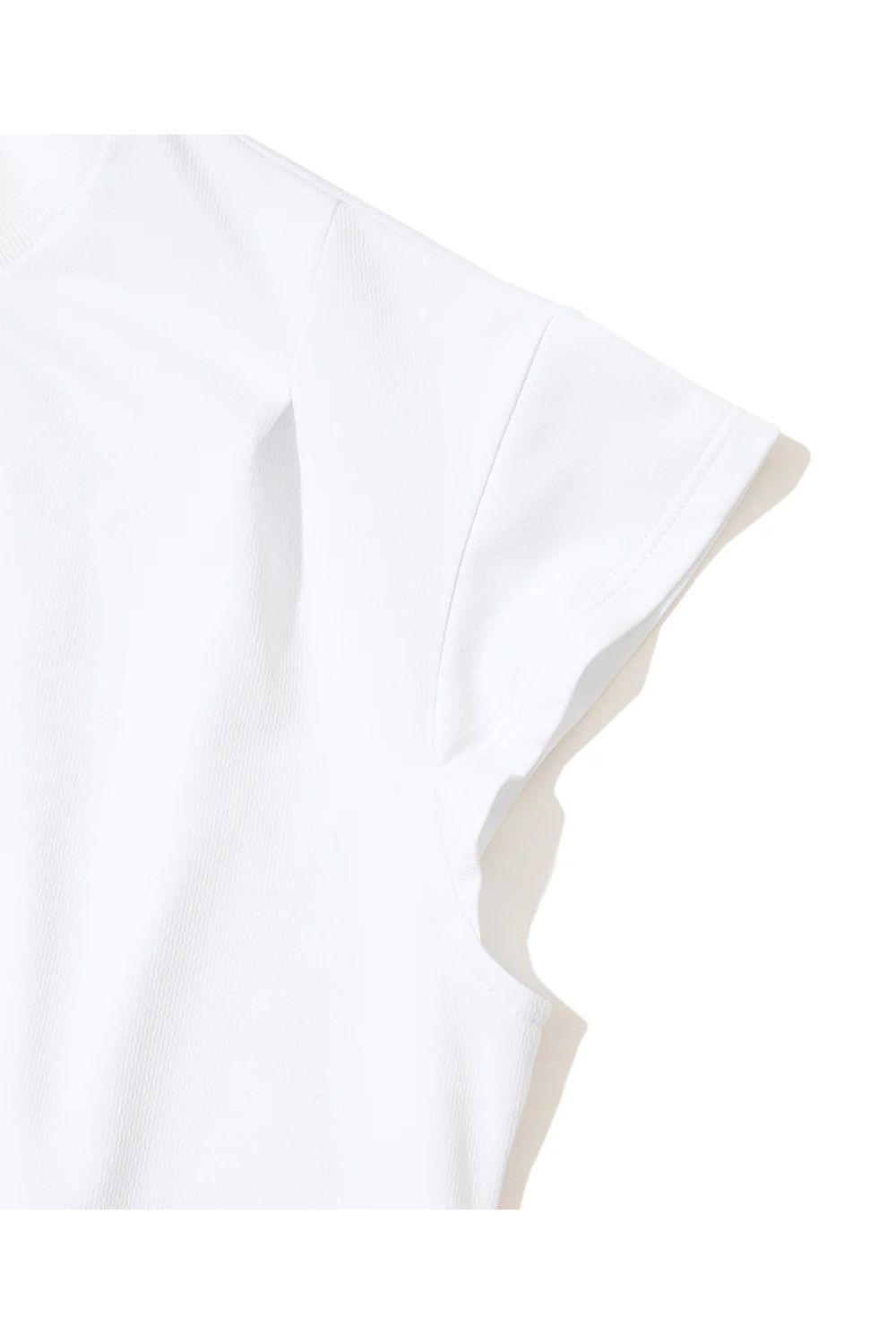 【26SS】【レディース】 GEMMA CRYSTAL MOCK / スワロフスキー キャップスリーブ モックネックTシャツ (ホワイト)