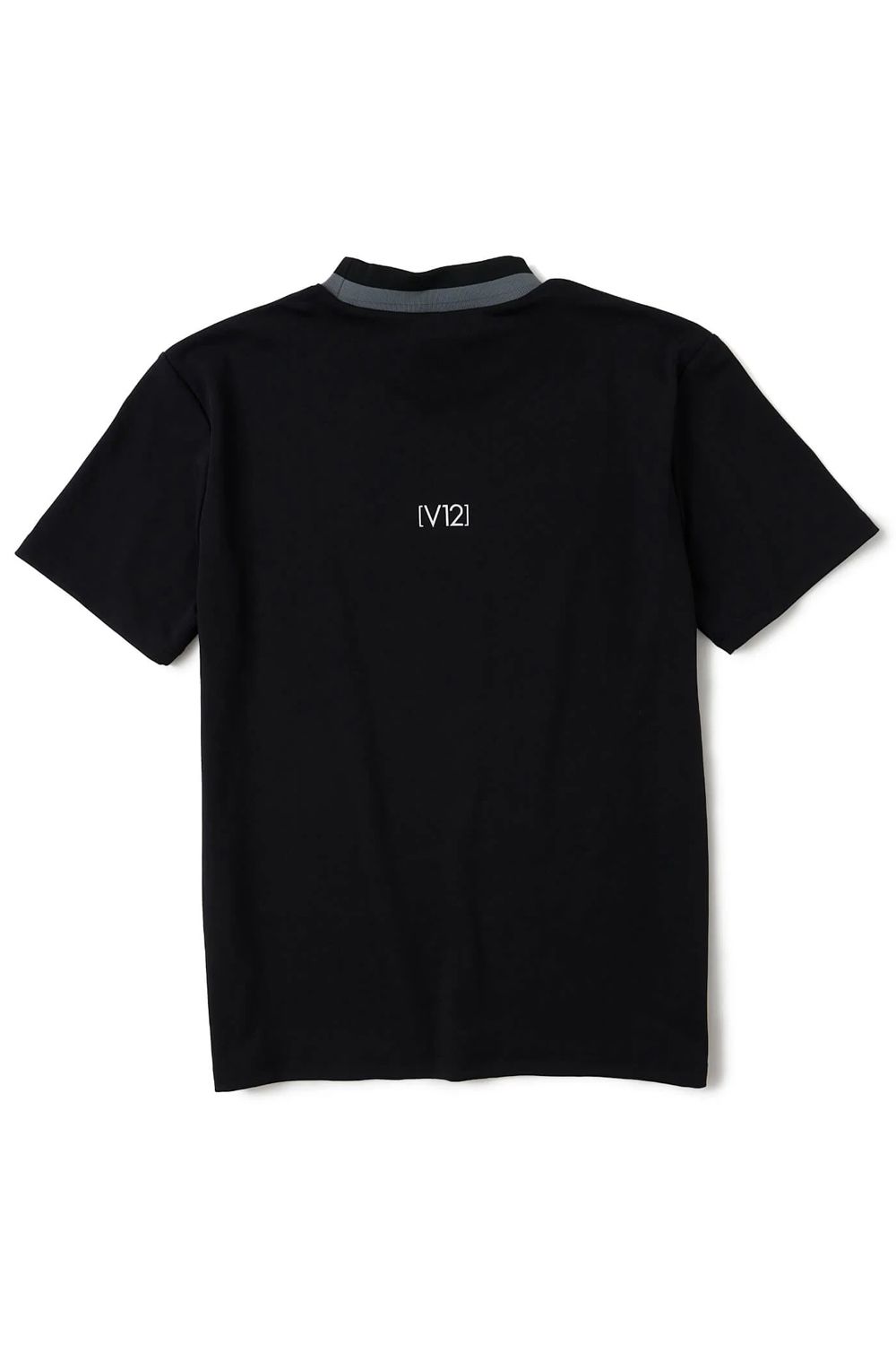 【26SS】【レディース】 ONE HAND MOCK / バイカラージャカード モックネックTシャツ (ブラック)