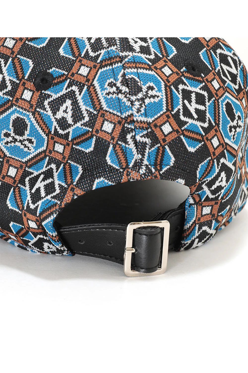 ROSETTE JACQUARD JERSEY CAP / ジオメトリックパターン ベースボールキャップ (ブルー)