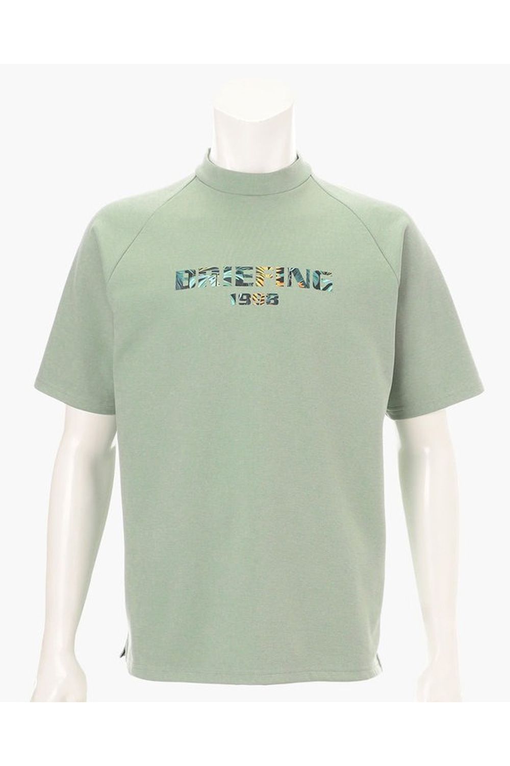 【26SS】 CR MS BOTANICAL LOGO HIGHNECK RF / ボタニカルロゴ モックネックTシャツ (セージグリーン)