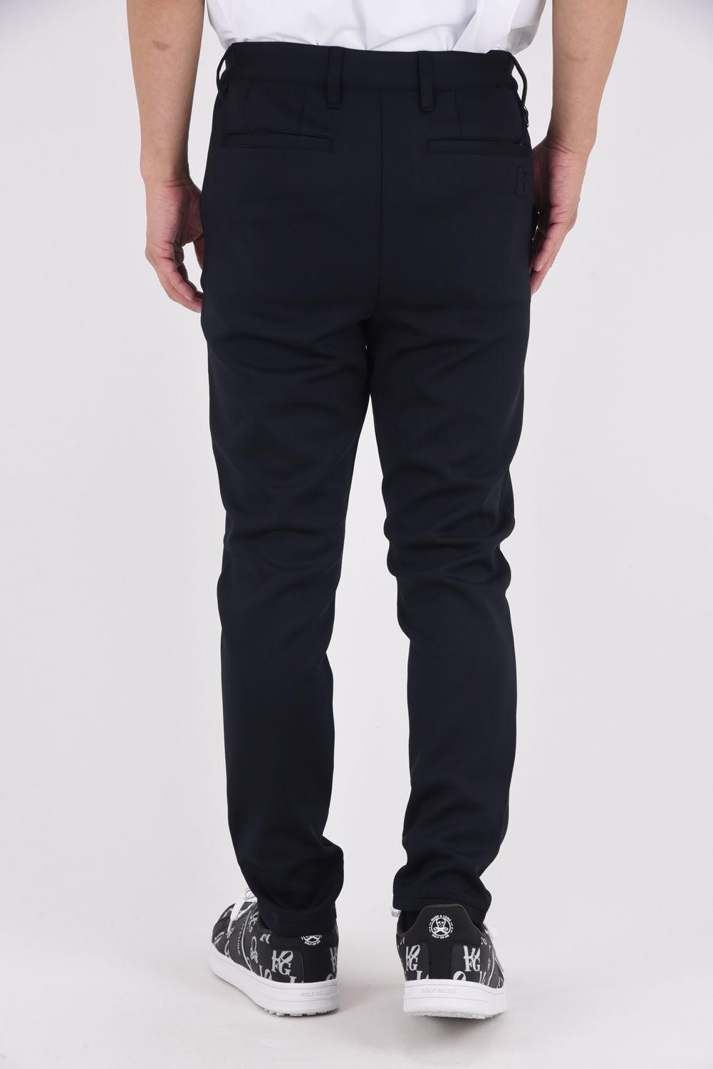 【25AW】 MEN'S 3D LOGO SLIM PANTS / 3Dロゴ ストレッチジャージ スリムロングパンツ (ブラック)