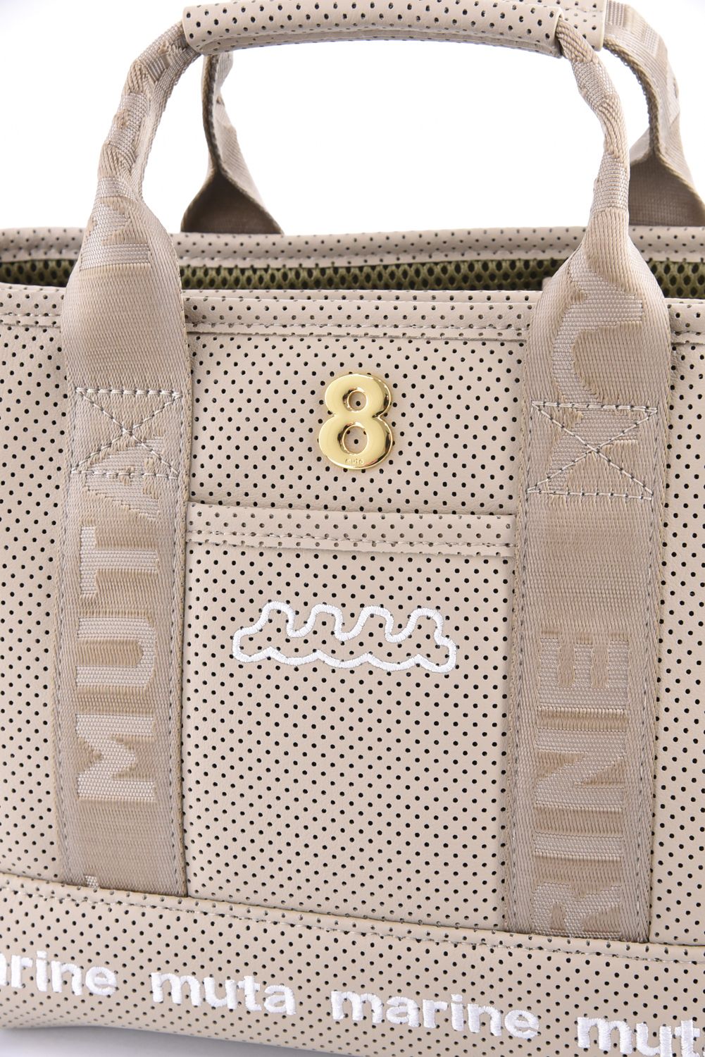 【GOSSIP GOLF別注】 “8” PLATE CONTINUA PARTITION TOTE BAG / 8プレート パンチングエシカルレザー パーテーションバッグ (ニュートラルベージュ)