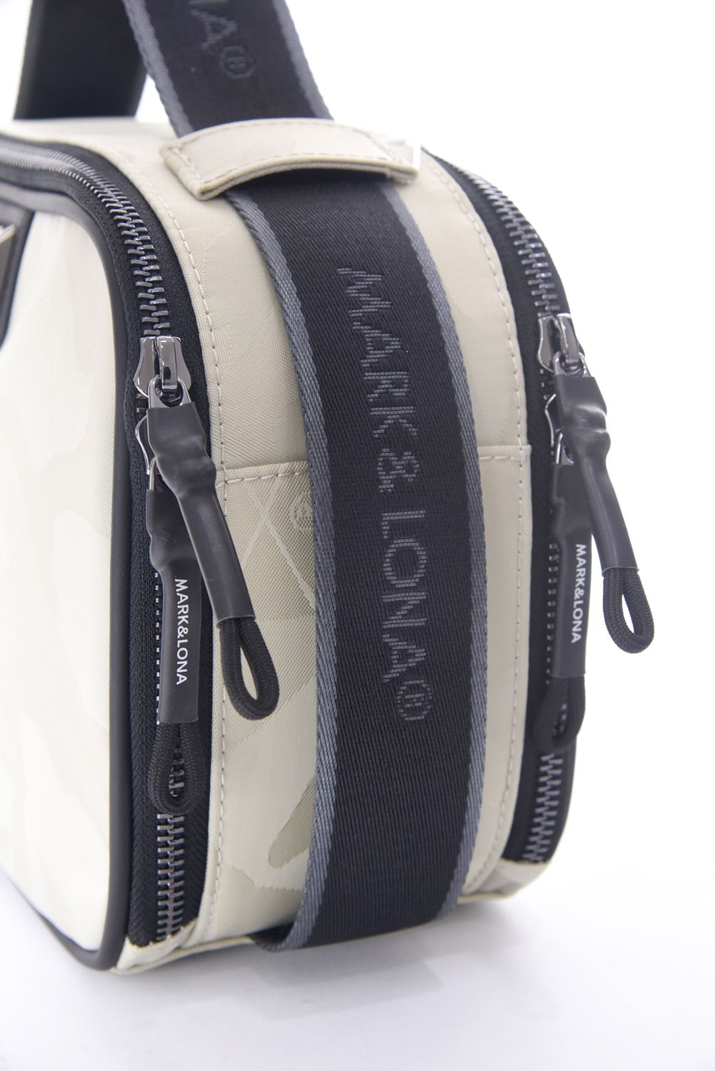 PREMIUM GAUGE 2-WAY POACH / コーデュラナイロン レザーパイピング オリジナルカモジャカード 2WAYポーチ (アイスグレー)