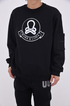 【2025AW】 PULLOVER / 裏フリース スウェット素材 ブランクスカル刺繍 プルオーバー (ブラック)