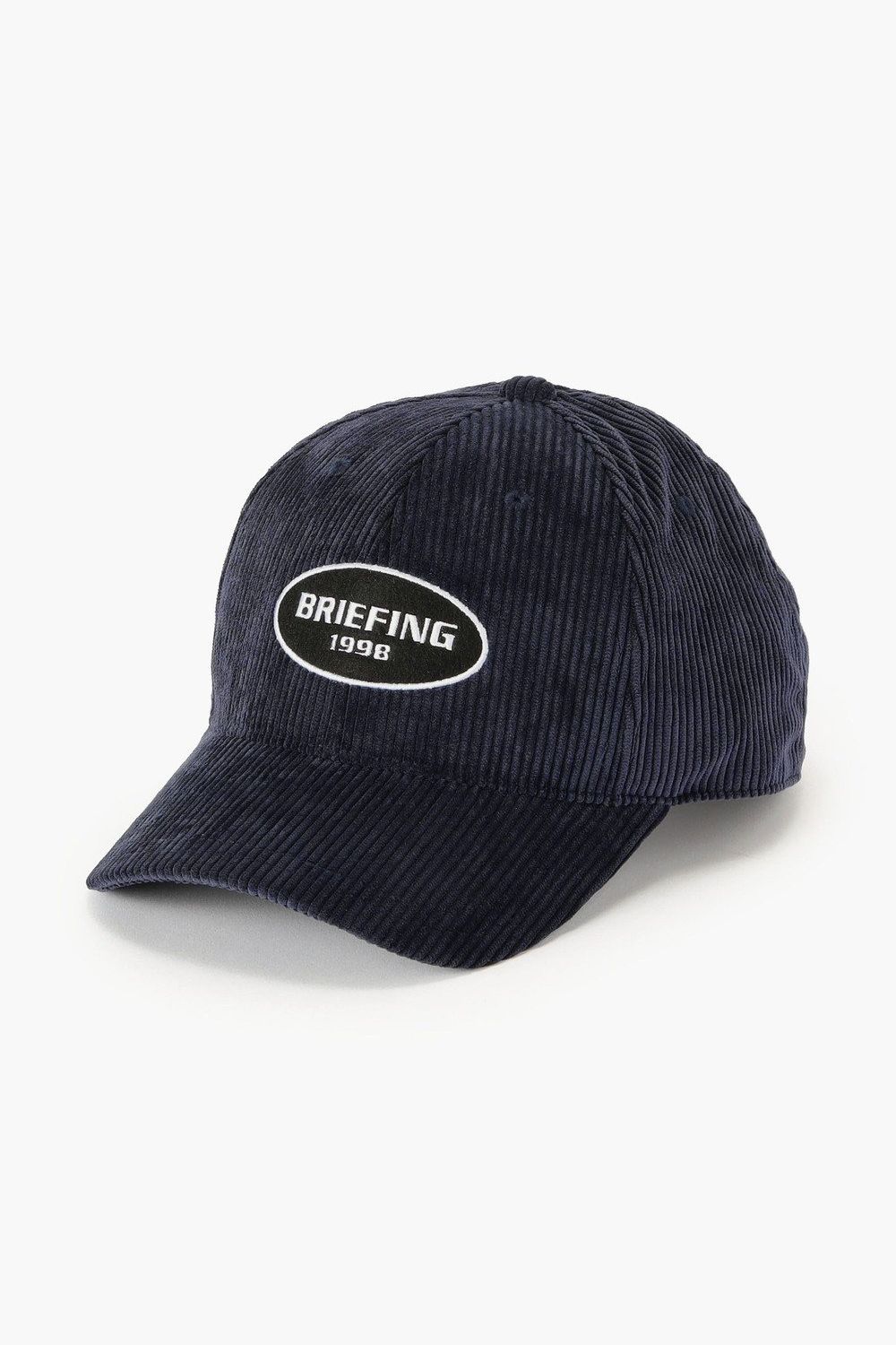 【26AW】 MEN’S CORDUROY OVAL LOGO CAP / コーデュロイ生地 オーバルロゴワッペン キャップ (ネイビー)