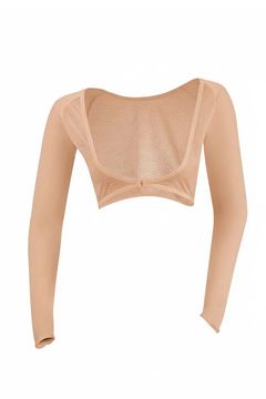 【返品・交換不可】 ICE MESH BOLERO / ボレロタイプ アームカバー 機能性冷感インナー (ベージュ) (ユニセックス)