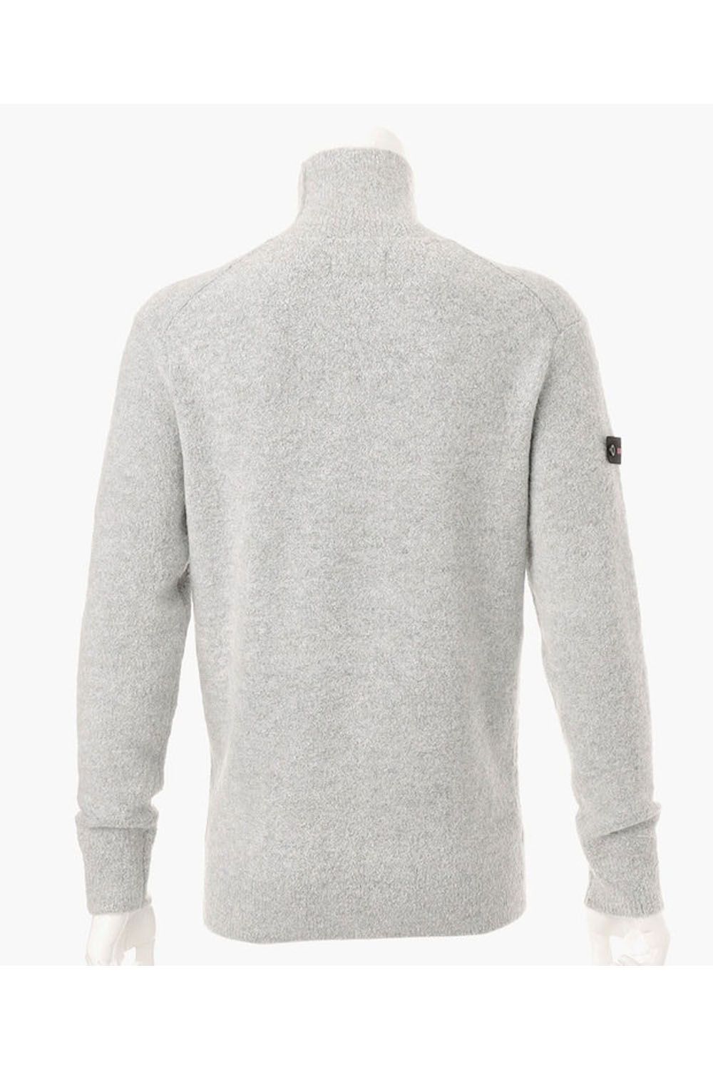 MEN'S BOUCLE TURTLE NECK KNIT / ブークレ糸 タートルネックニット (グレー)