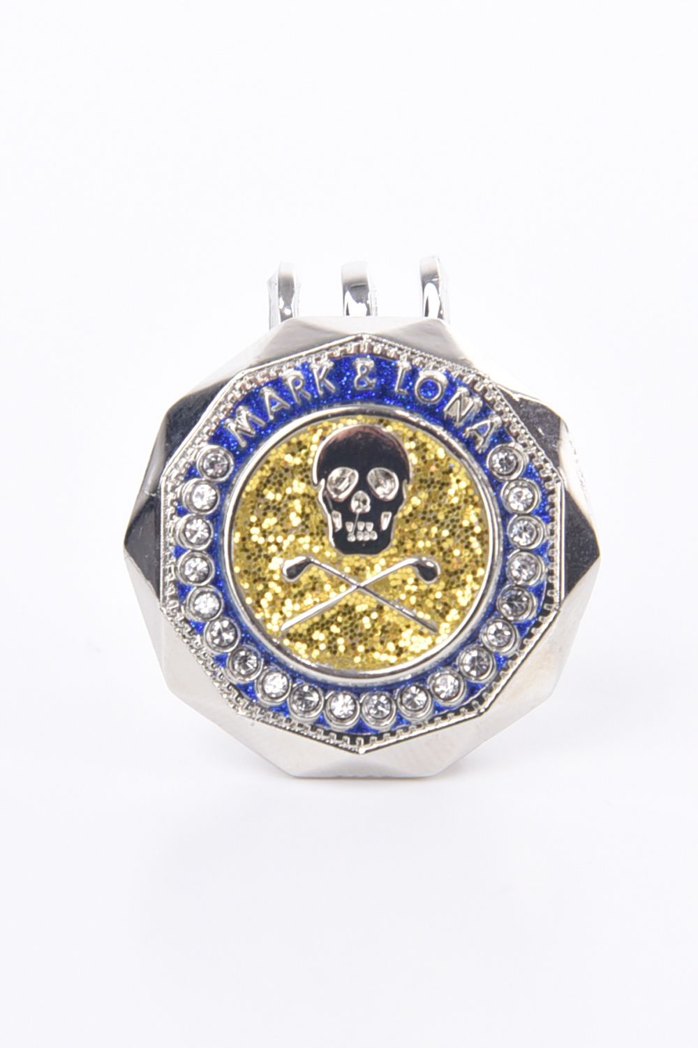 【2026SS 木村拓哉さん着用 VOL.1】【プレゼント好適品】 PRISM ICON JEWEL CLIP MARKER B / ダイヤモンドカット風デザイン アイアンスカル クリップマーカー (シルバー)