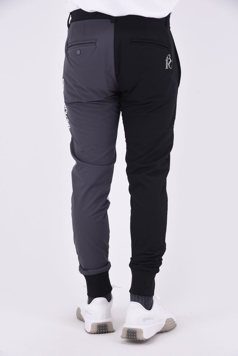 1PIU1UGUALE3 GOLF - 【24AW】 113 GOLF RIB PANTS / 4WAYストレッチリサイクルポリエステル バイカラー  リブパンツ (ブラック) | GOSSIP GOLF