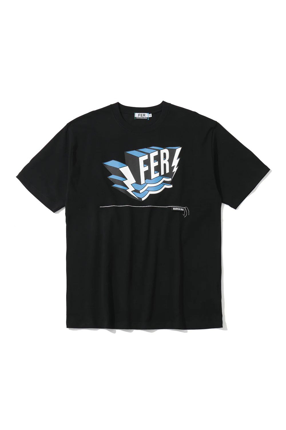 【26SS】【FER COLLECTION】 SWAG LOGO RELAX TEE / 3Dロゴプリント ステッチワーク クルーネックTシャツ (ブラック)