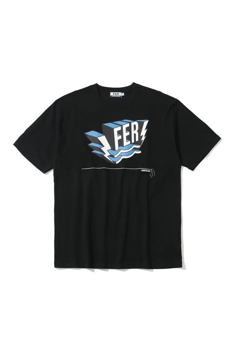 【26SS】【FER COLLECTION】 SWAG LOGO RELAX TEE / 3Dロゴプリント ステッチワーク クルーネックTシャツ (ブラック)