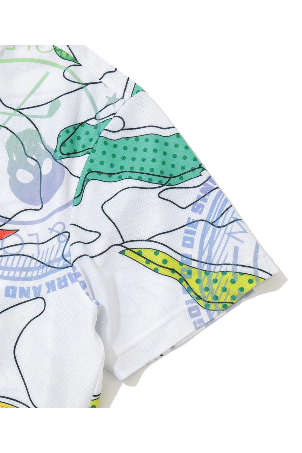 【26SS】 AXON CAMO MESH PERFORMANCE POLO / メッシュ素材 カモフラージュプリント ポロシャツ (ホワイト)