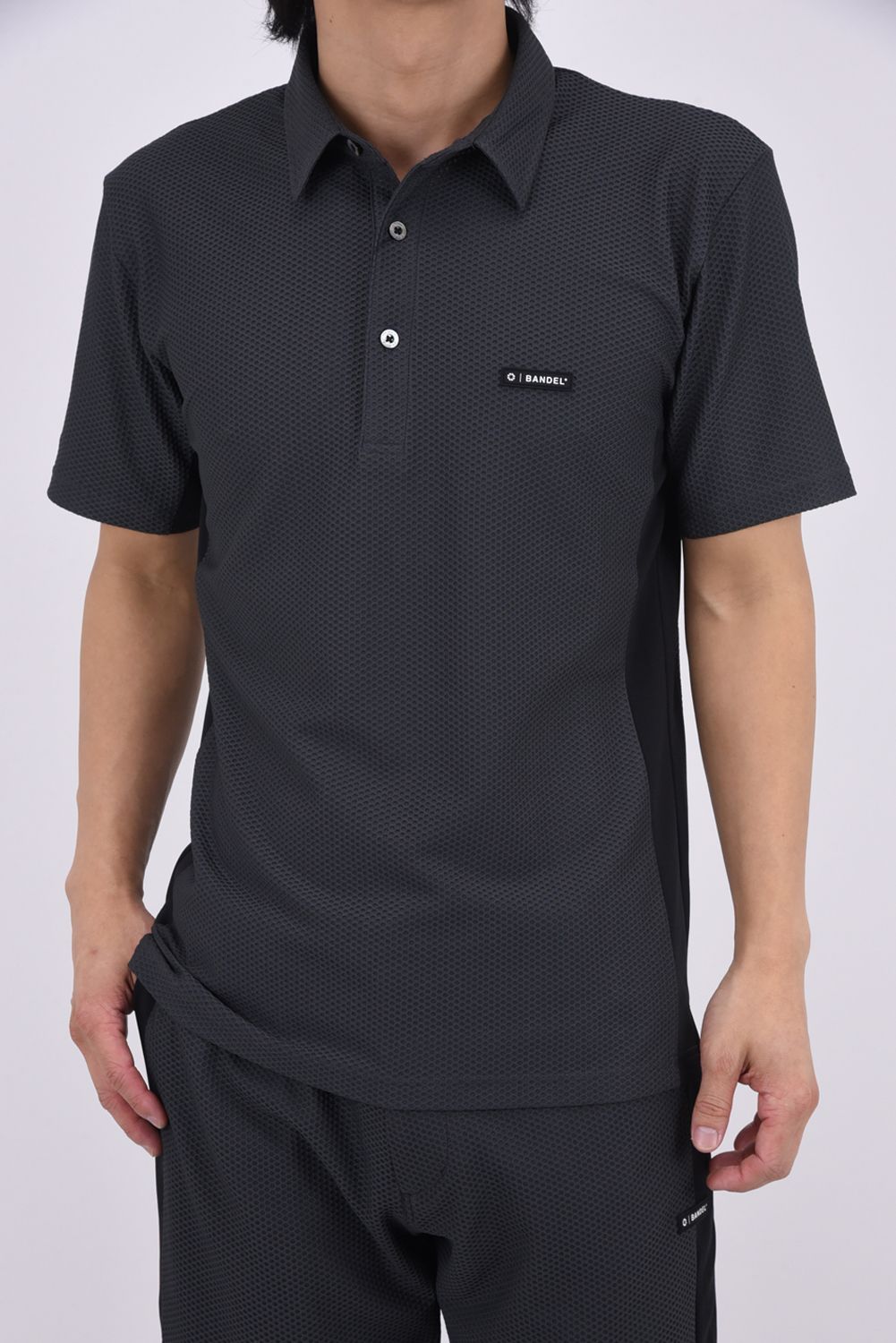 【26SS】 DRY WAFFLE SWITCH POLO / ドライワッフルスウィッチポロシャツ (チャコールグレー)