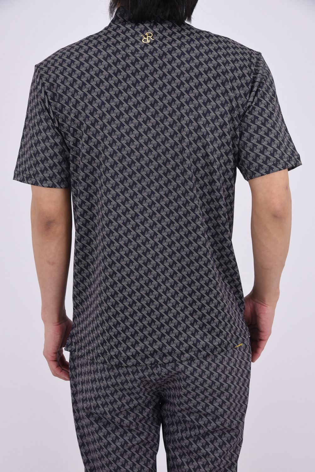 【26SS】 MENS GM PRINT MOCK NECK / GMプリントモックネック (ブラック)*