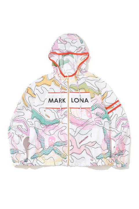 【26SS】【レディース】 AXON CAMO AIRTECH STRETCH HOODIE / 高機能メッシュ素材 カモフラージュプリント フーデットライトジャケット (ホワイト)