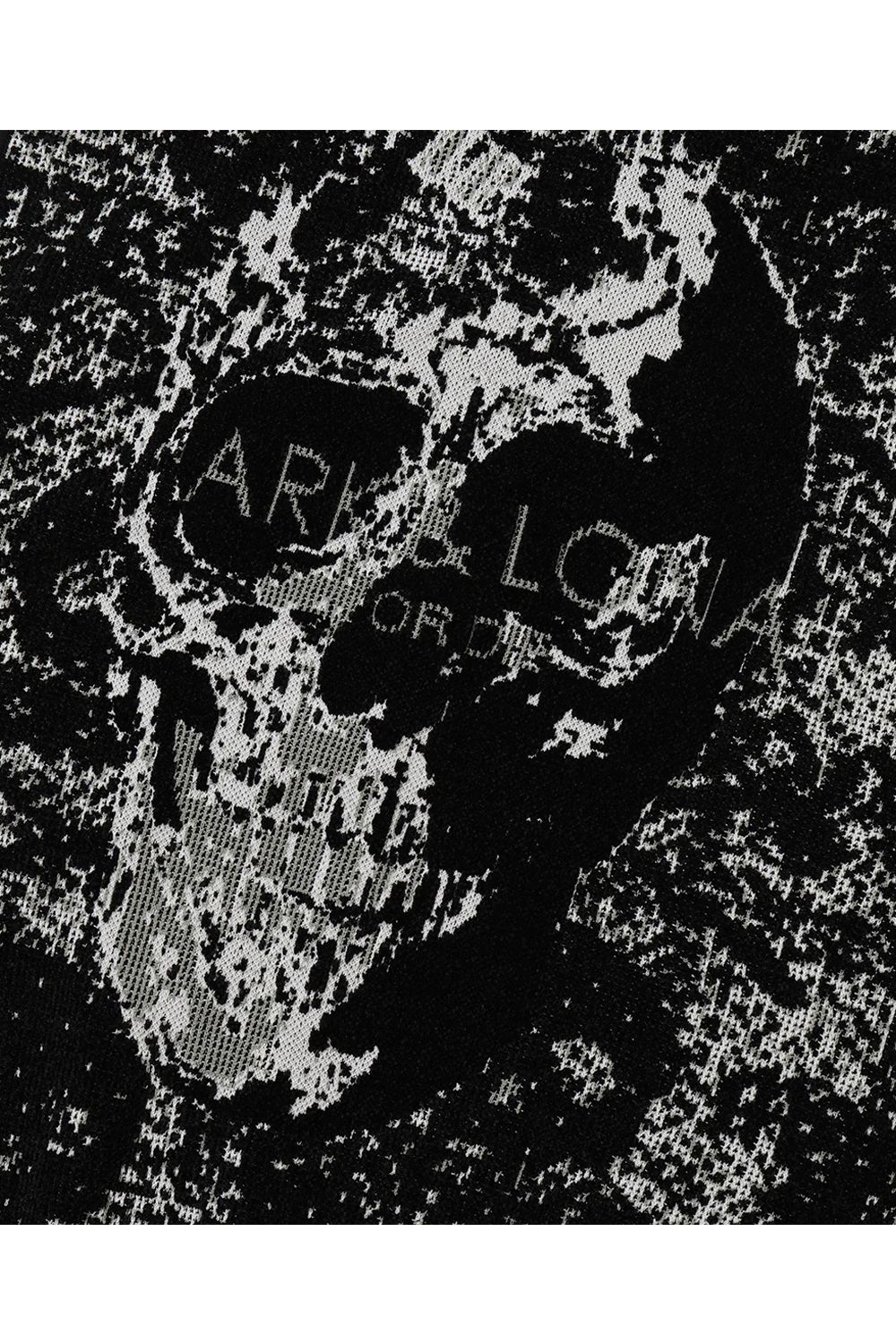 【26AW】 FRACTUR ANATOMIC SKULL JACQUARD VEST / ブラックレター&リアルスカル モールジャガード ニットベスト (ブラック)
