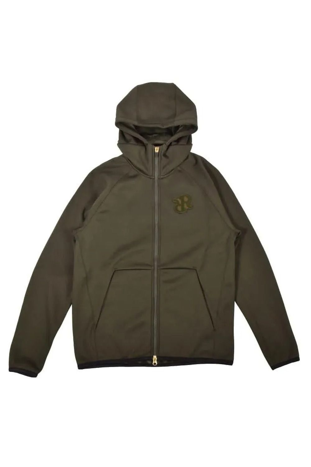 【25AW】 BRUSHED LOGO ZIP-UP HOODIE / ブラッシュロゴ ジップアップ パーカー (カーキ)*