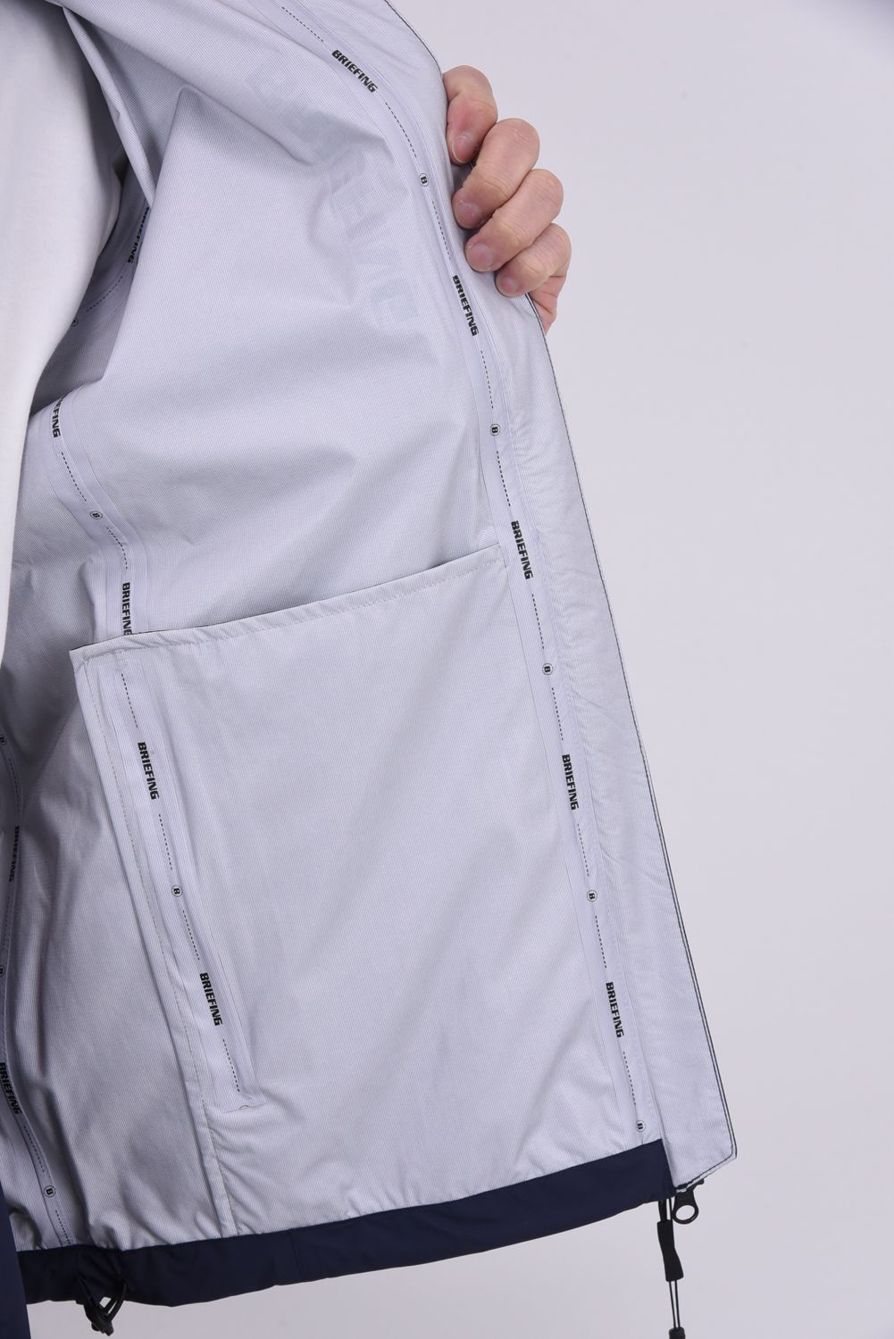 【26SS】 MEN'S WATERPROOF BLOUSON / マイクロリップナイロン 2WAYレインジャケット (ネイビー)