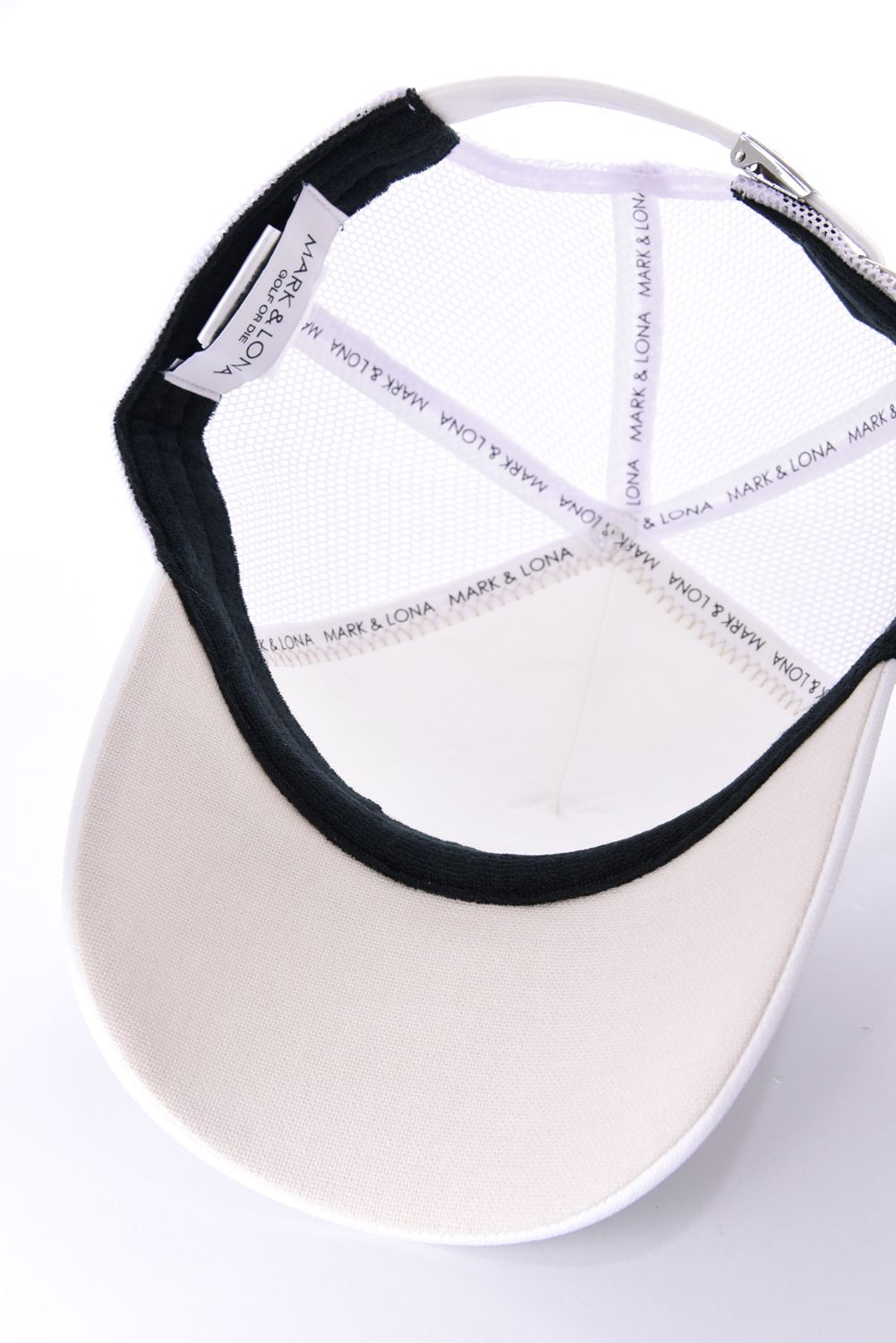 【26AW】 CHROME SKULL MESH CAP / サークルスカルバッジ リネンライク メッシュキャップ (ホワイト)