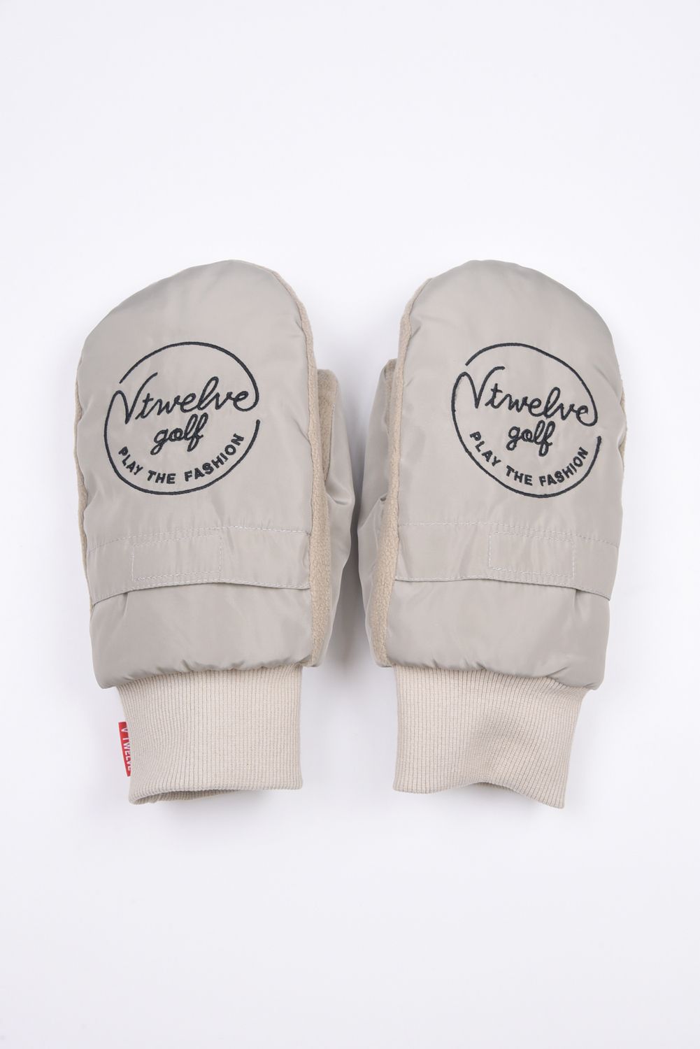 ML MITTEN / ブランドロゴ カイロポケット付き 中綿ミトングローブ (ベージュ)