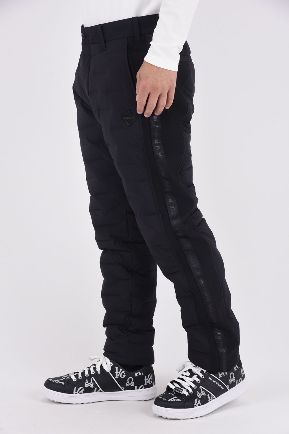 【25AW】 MEN'S HYBRID DOWN PANTS / ストレッチタフタ ダイヤモンドロゴ ハイブリッドダウンパンツ (ブラック)