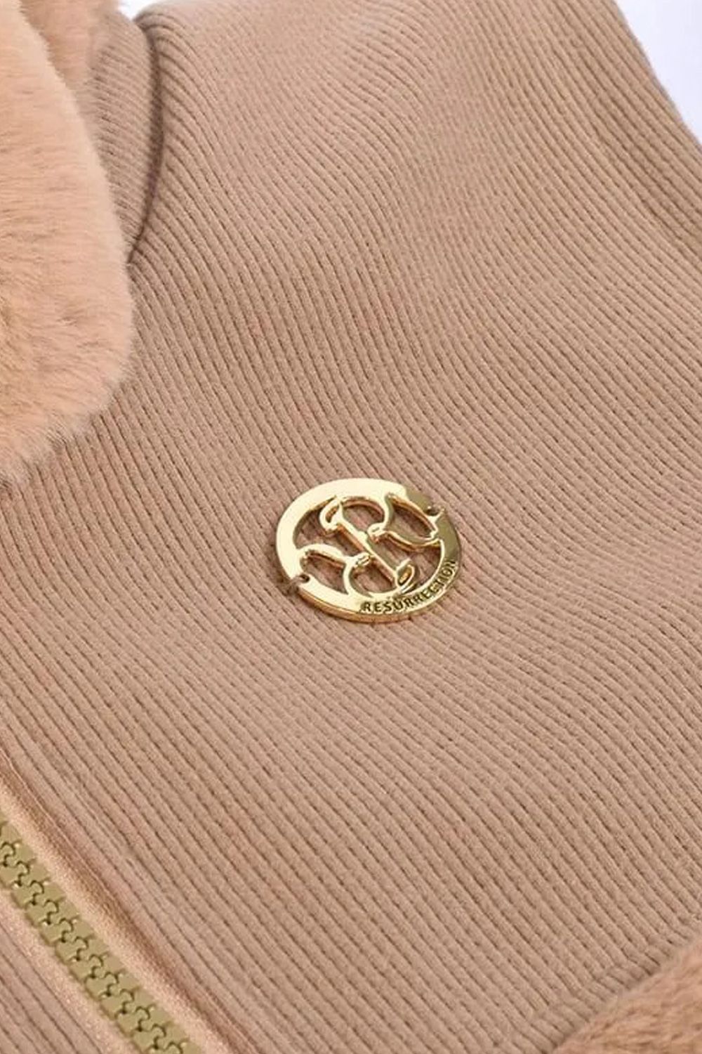 【25AW】【レディース】 SWITCHING FUR VEST / スイッチング ファー ベスト (ブラウン)*