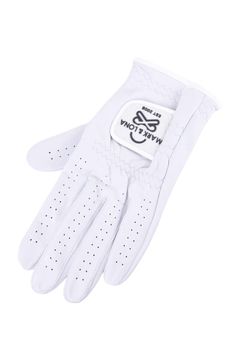 【2026SS 木村拓哉さん着用】 EVER BREATHABLE LEATHER GOLF GLOVE / ラムレザー ブランクスカルロゴ 左手用グローブ (ホワイト)